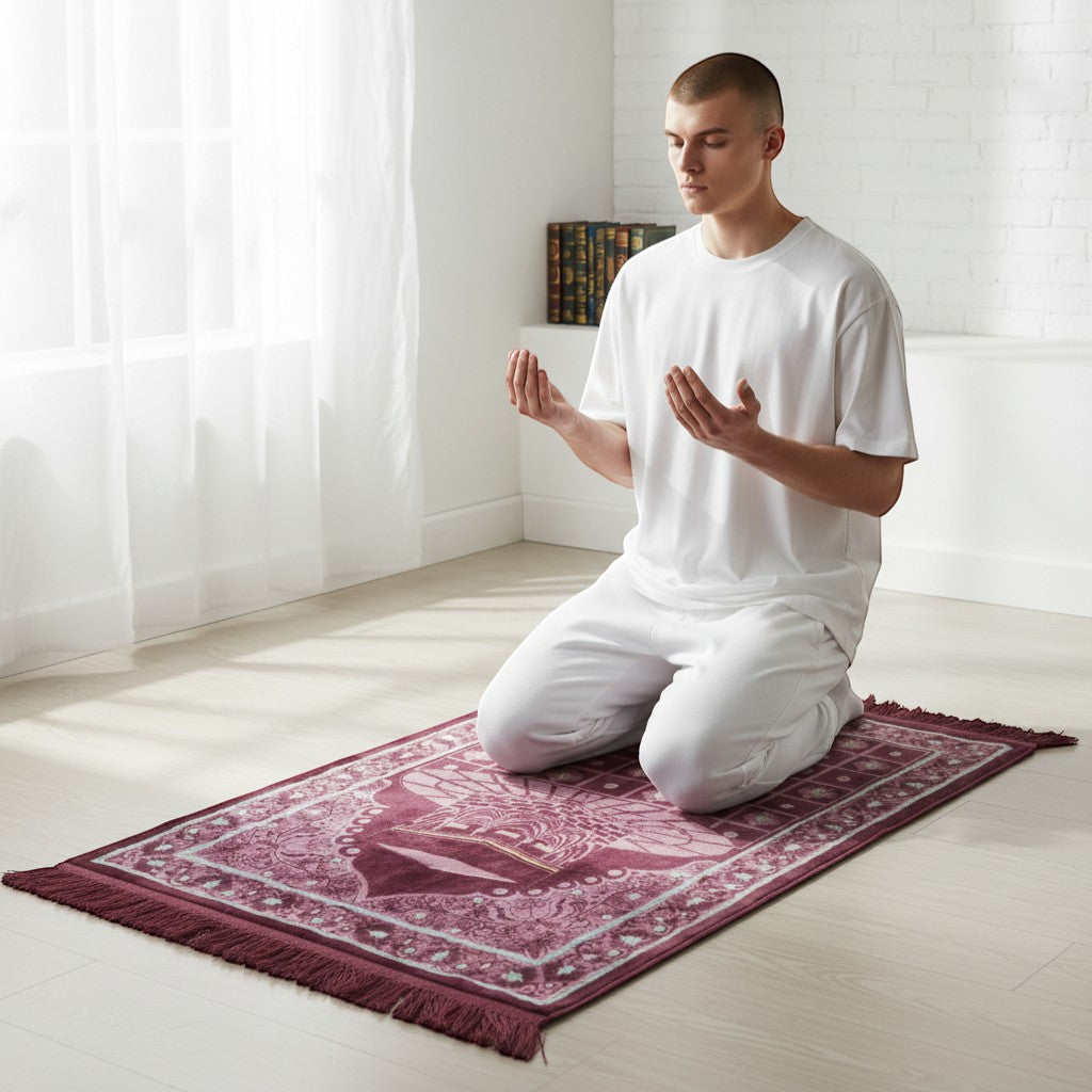 Bønneteppe - Kvalitet (plommerød)